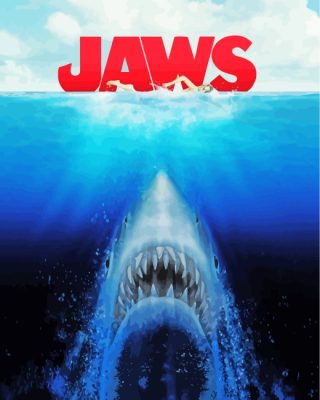 Jaws Movie Poster Paint By Numbers - Numeral Paint Kit