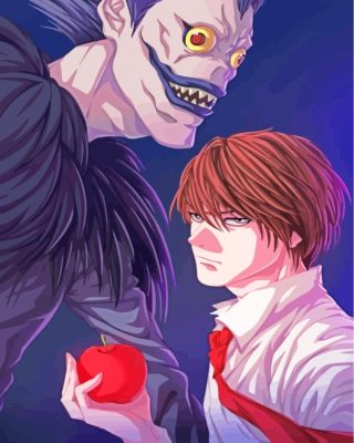 Ryuk And Light Yagami Illustration paint by numbers
