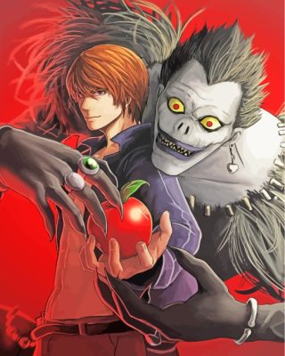 Light Yagami And Ryuk paint by numbers