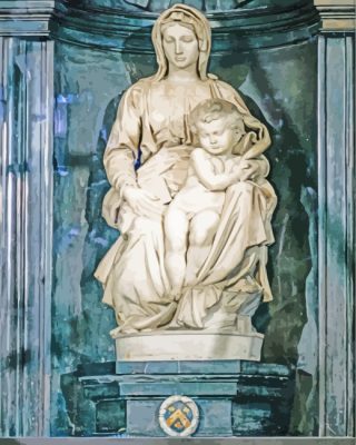 Madonna Of Bruges Michelangelo paint by numbers