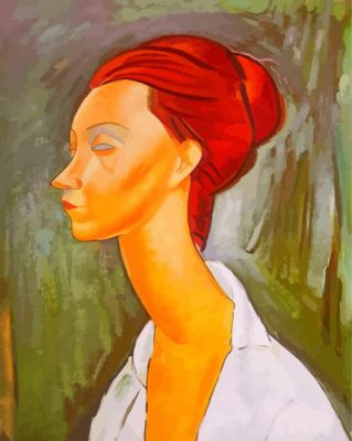Portrait Of Lunia Czechovska By Modigliani panels paint by numbers