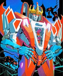 Transformers Starscream Robot paint by numbers