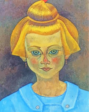 Young Girl Portrait Miro Art Paint by numbers