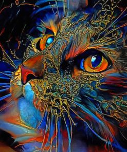 Aesthetic Cat paint by numbers