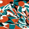 Abstract Cyclists paint by numbers