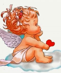 Adorable Baby Angel paint by numbers