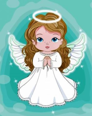 Adorable Angel paint by numbers
