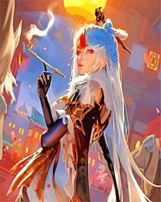 Aesthetic Genshin Impact Female paint by numbers
