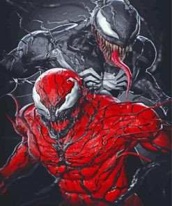 Black Venom Carnage paint by numbers