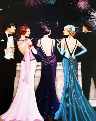 Classy Deco Ladies paint by numbers