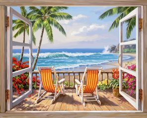 Coastal Terrace paint by numbers