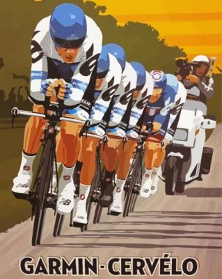 Cycling Competition paint by numbers