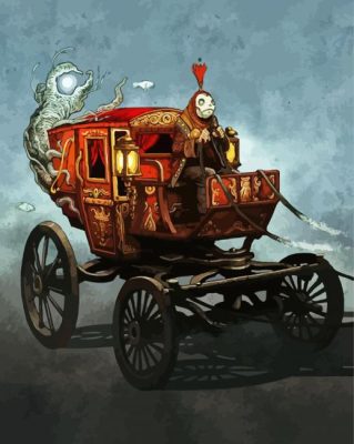 Monster Driving Carriage paint by numbres