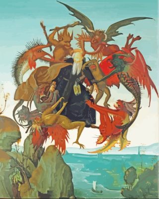 Torment Of Saint Anthony Michelangelo paint by numbers