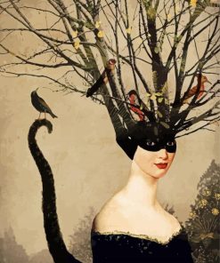 Tree Woman panel paint by numbers