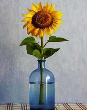 Yellow Sunflowers Vase paint by numbers