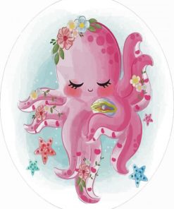 Baby Cute Octopus panels paint by numbers