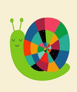 Colorful Snail panels paint by numbers