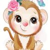 Cute Little Monkey panels paint by numbers