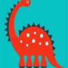 Cute Diplodocus panels paint by numbers
