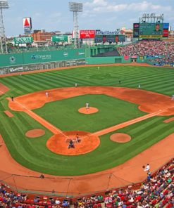 Baseball Fenway Park panels paint by numbers