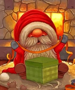 Happy Christmas Gnome paint by numbers