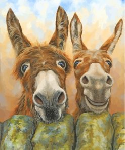 Happy Donkeys paint by numbers