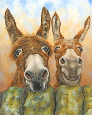 Happy Donkeys paint by numbers