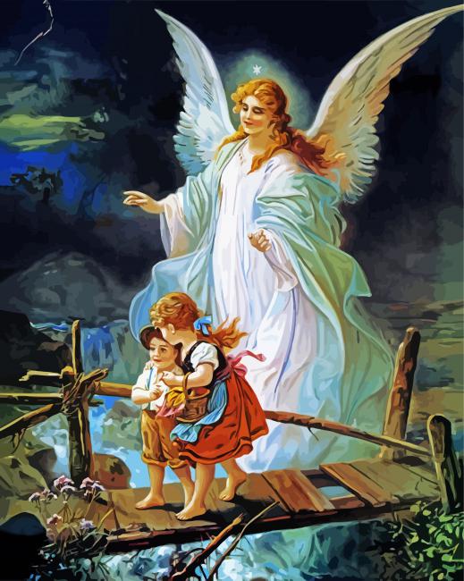 Guardian Angel Paint By Numbers - Numeral Paint Kit