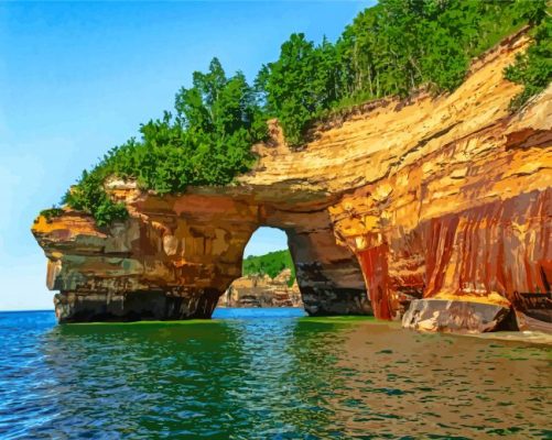 Michigan Pictured Rocks National Lakeshore  paint by numbers