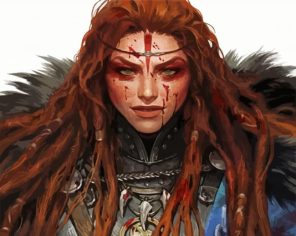 Warrior Woman paint by numbers
