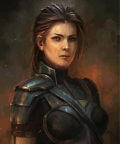 Cool Warrior Woman paint by numbers