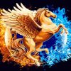 Golden Pegasus paint by numbers