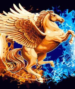Golden Pegasus paint by numbers