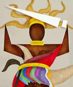 Abstract Orisha paint by numbers