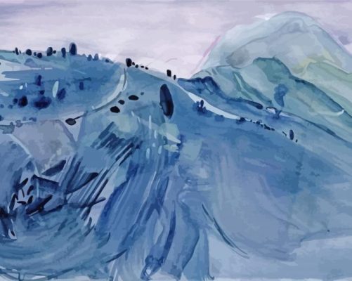 Abstract mountain paint by numbers