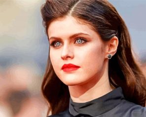 Actress Alexandra Daddario paint by numbers