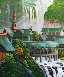 Aesthetic Rivendell Landscape paint by number