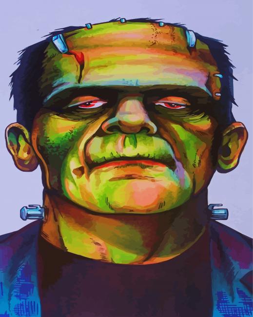 Aesthetic Frankenstein Paint By Numbers - Numeral Paint Kit
