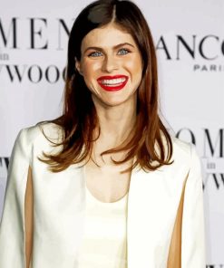 Alexandra Daddario Smiling Paint by numbers