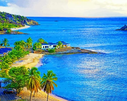 Antigua Caribbean Island Paint by numbers