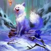 Arctic Fox Art paint by numbers