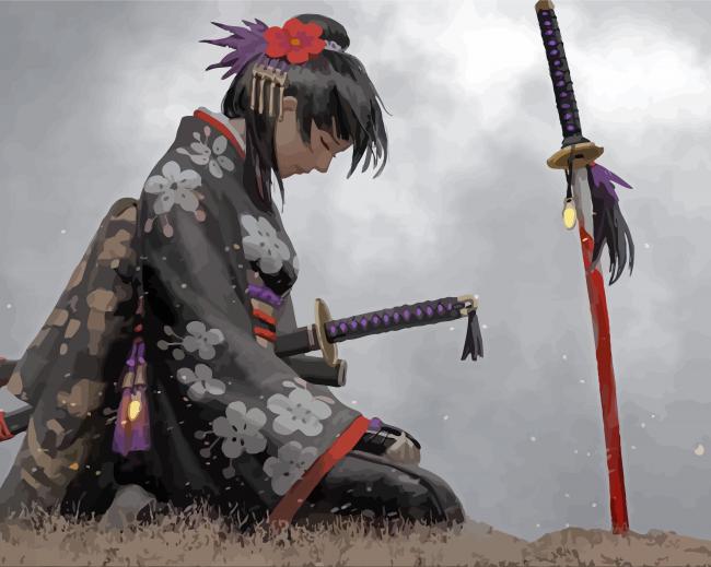 Paint by Number Anime Girl with Sword