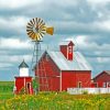 Barn With Windmill paint by numbers
