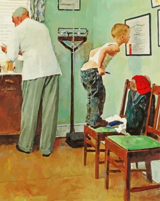 Before The Shot Norman Rockwell Paint by number Paint by number