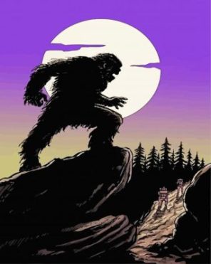 Bigfoot Moonlight paint by numbers