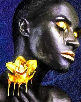 Black Golden Tears Paint by numbers
