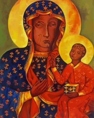 Black Madonna paint by numbers