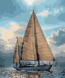 Sail Boat paint by numbers