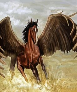 Brown Pegasus paint by numbers